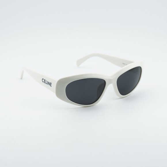 Celine CL40279U 25A Sunglasses Beige Cat Eye Frame, Grey Lenses main image 6